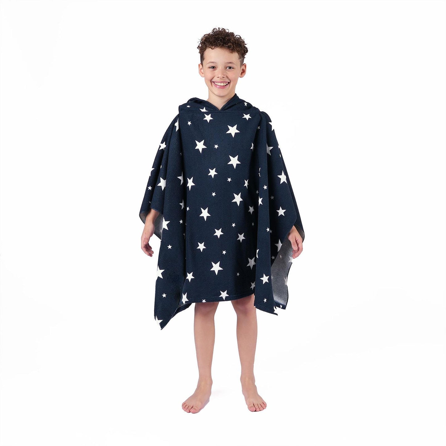 Kids Poncho Beach Towel Hooded Quick Dry Microfibre Holiday Swimming Absorbent