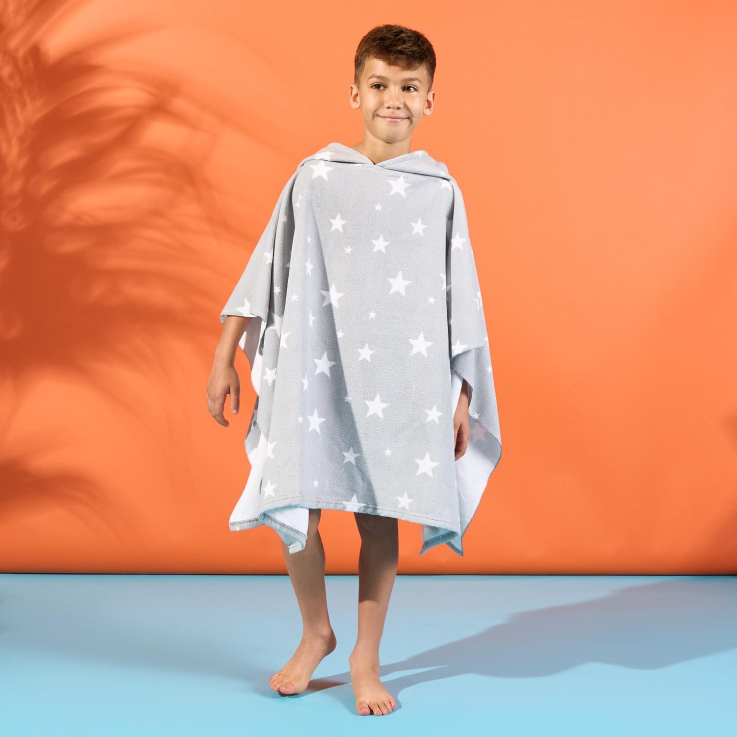 Kids Poncho Beach Towel Hooded Quick Dry Microfibre Holiday Swimming Absorbent