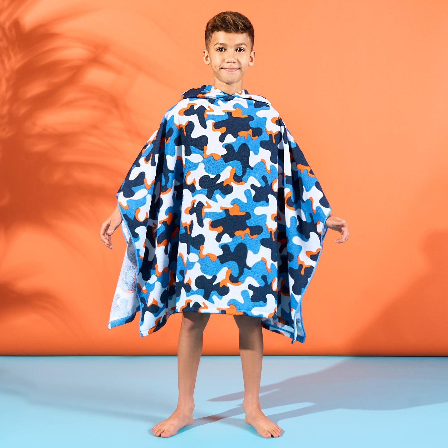 Kids Poncho Beach Towel with Hood, Quick Dry Microfibre - Cruise Accessories