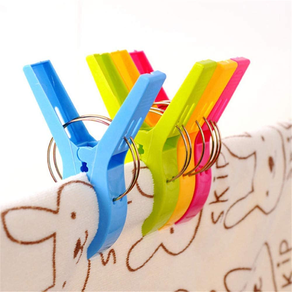 Beach Towel Clips, Beach Clips, Heavy Duty Clothes Pins - 8Pcs Multicolor