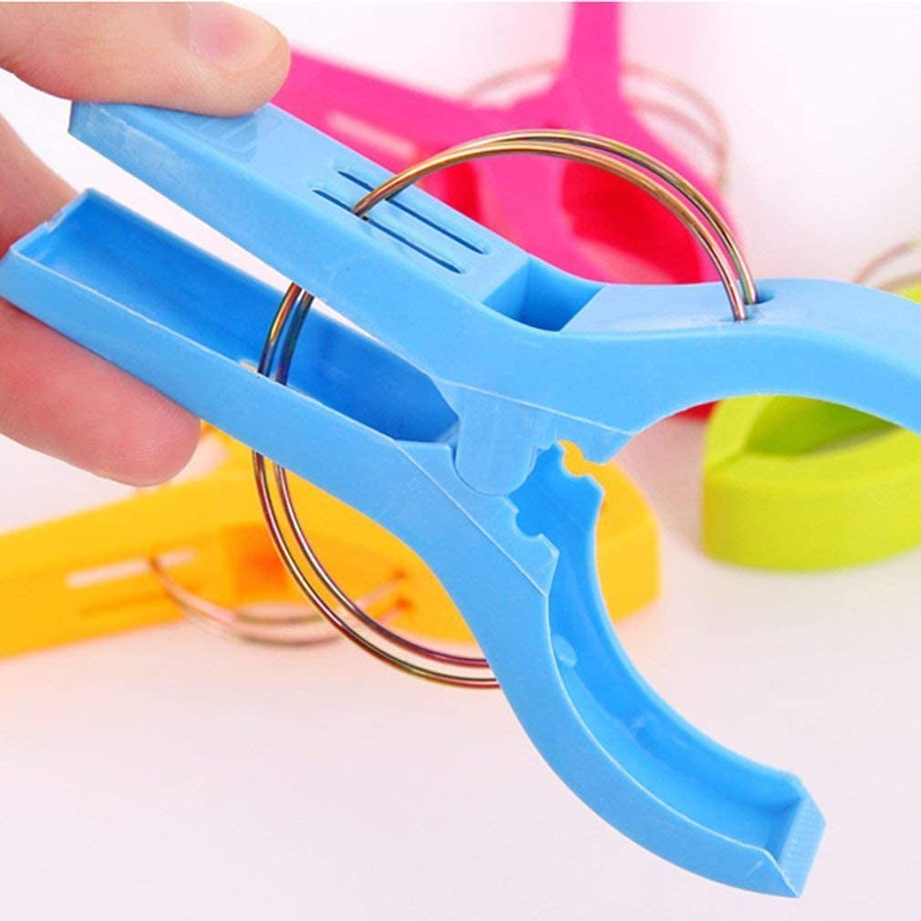 Beach Towel Clips, Beach Clips, Heavy Duty Clothes Pins - 8Pcs Multicolor