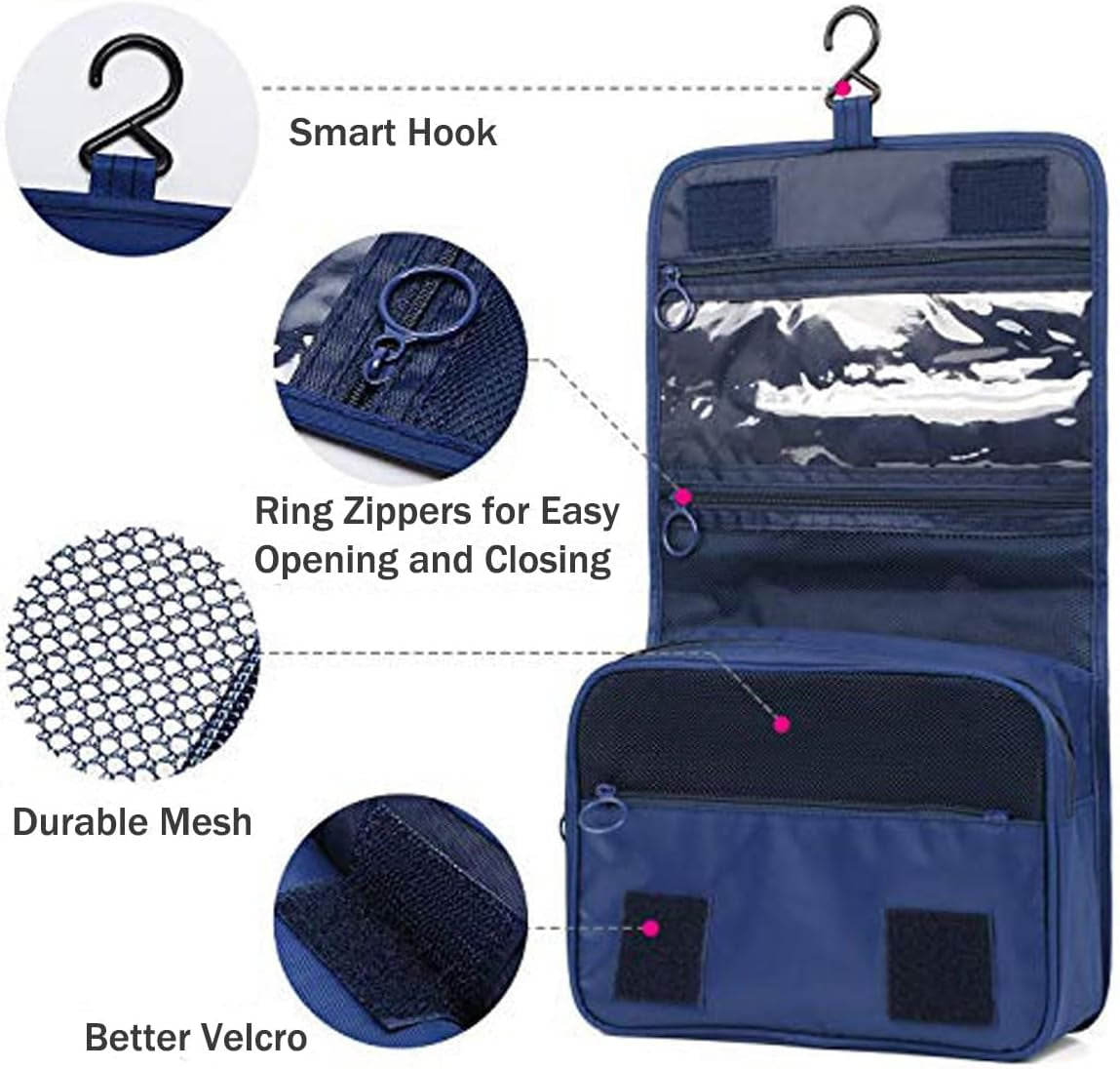 Compact Hanging Toiletry Bag – Cruise Cabin Space Saver - Cruise Accessories