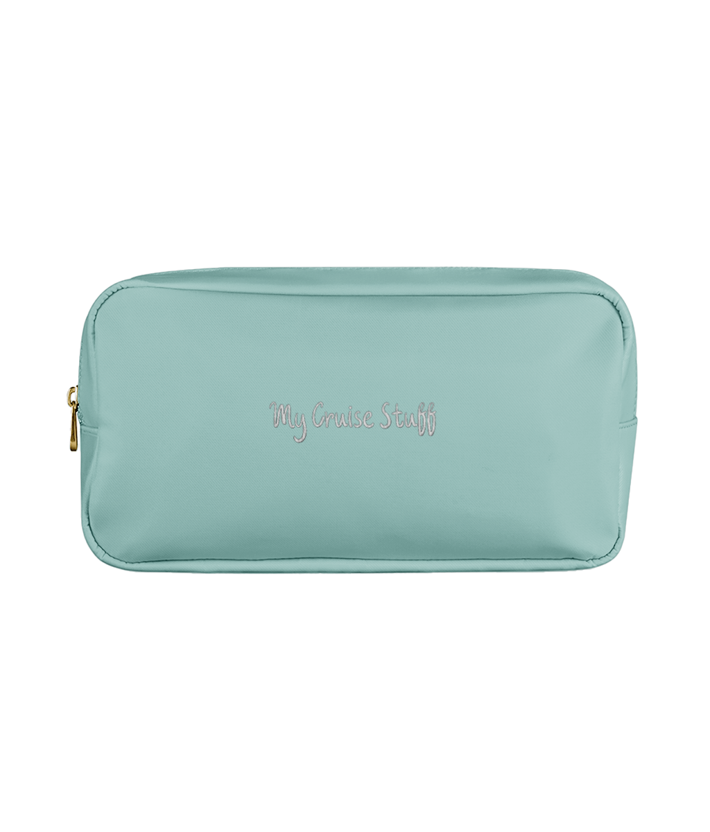 My Cruise Stuff Embroidered Accessory Bag – Travel Pouch for Cruise Essentials & Toiletries - Cruise Accessories