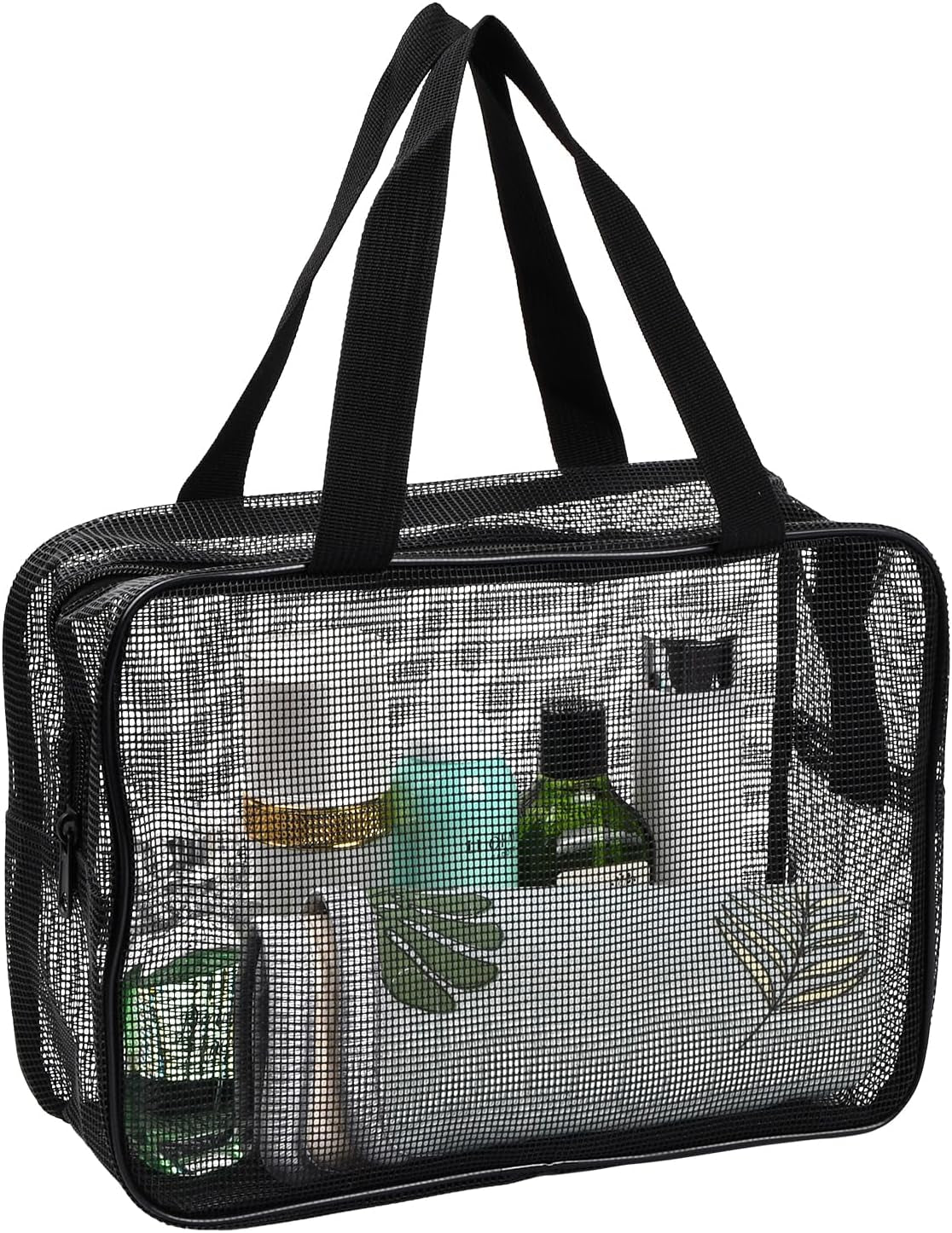 Quick Dry Mesh Beach Bag, Quick Dry Portable Tote Bag with Zipper - Cruise Accessories