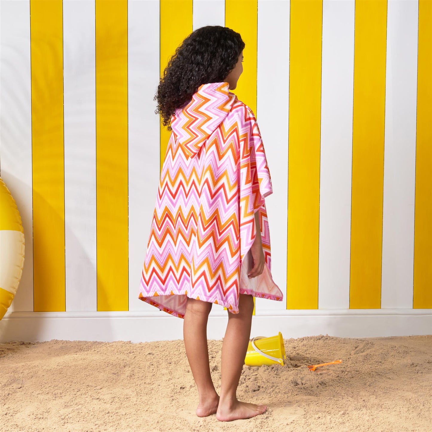 Kids Poncho Beach Towel Hooded Quick Dry Microfibre Holiday Swimming Absorbent