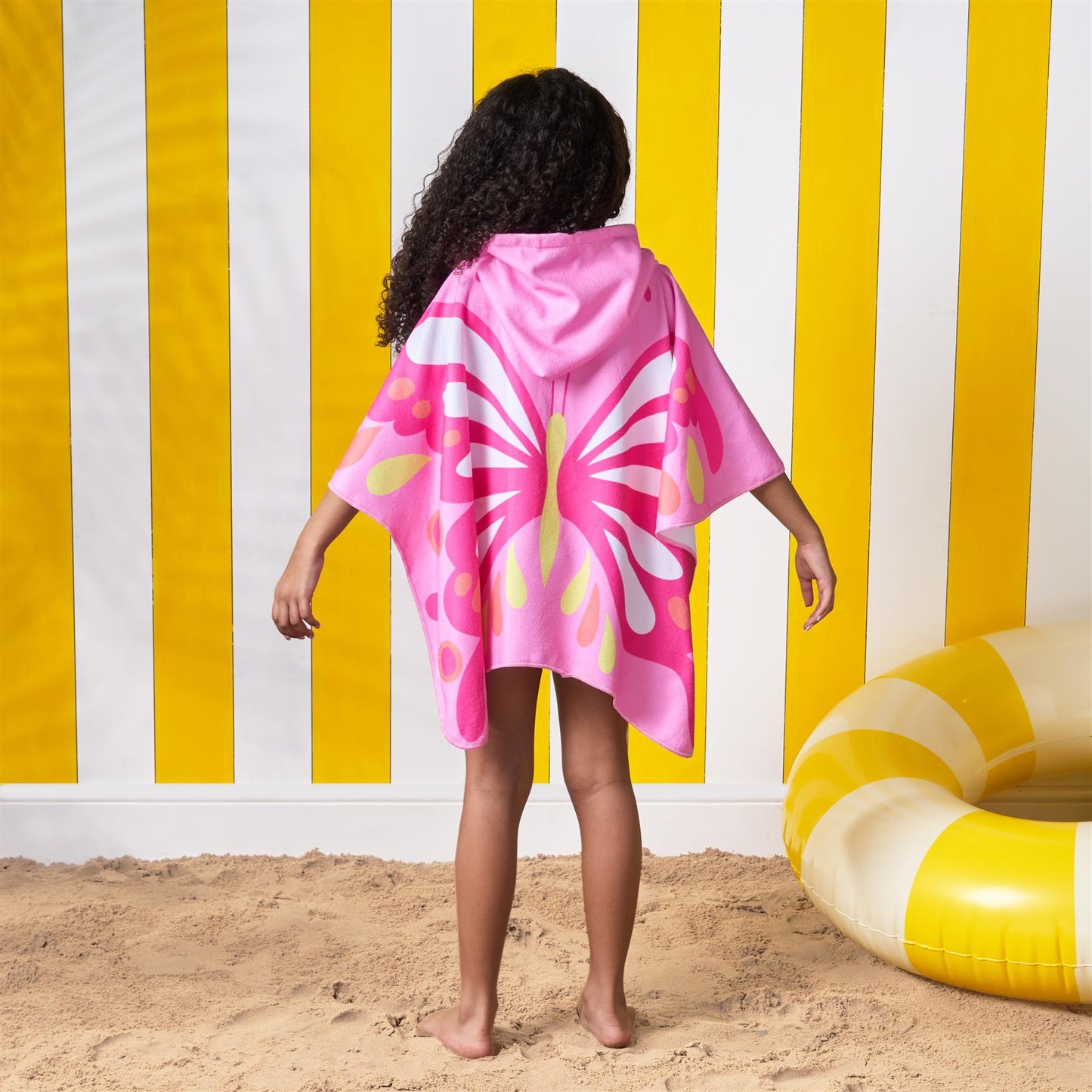 Kids Poncho Beach Towel with Hood, Quick Dry Microfibre - Cruise Accessories