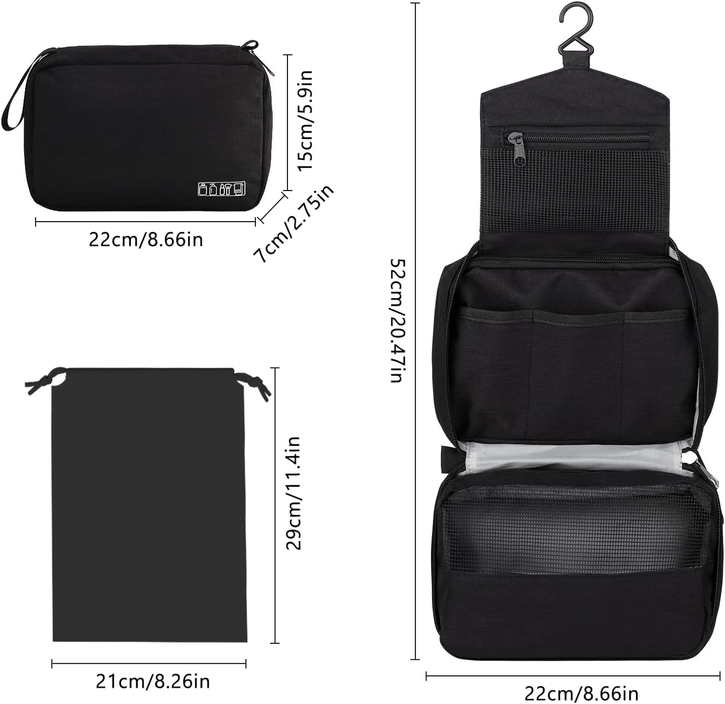Hanging Wash Bag Toiletry Bag - Cruise Accessories