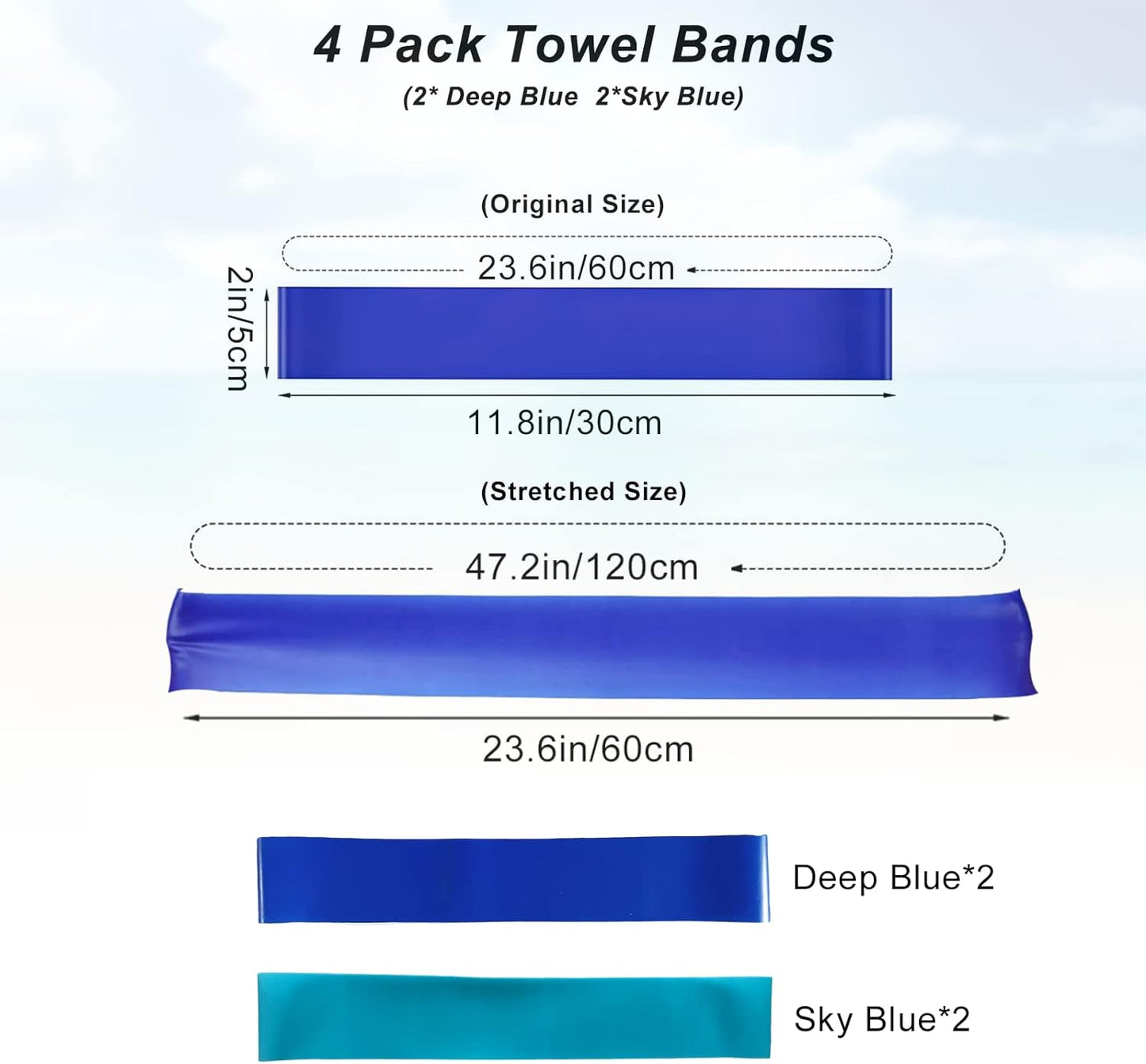 4 Pack Towel Bands cruise essential - Cruise Accessories