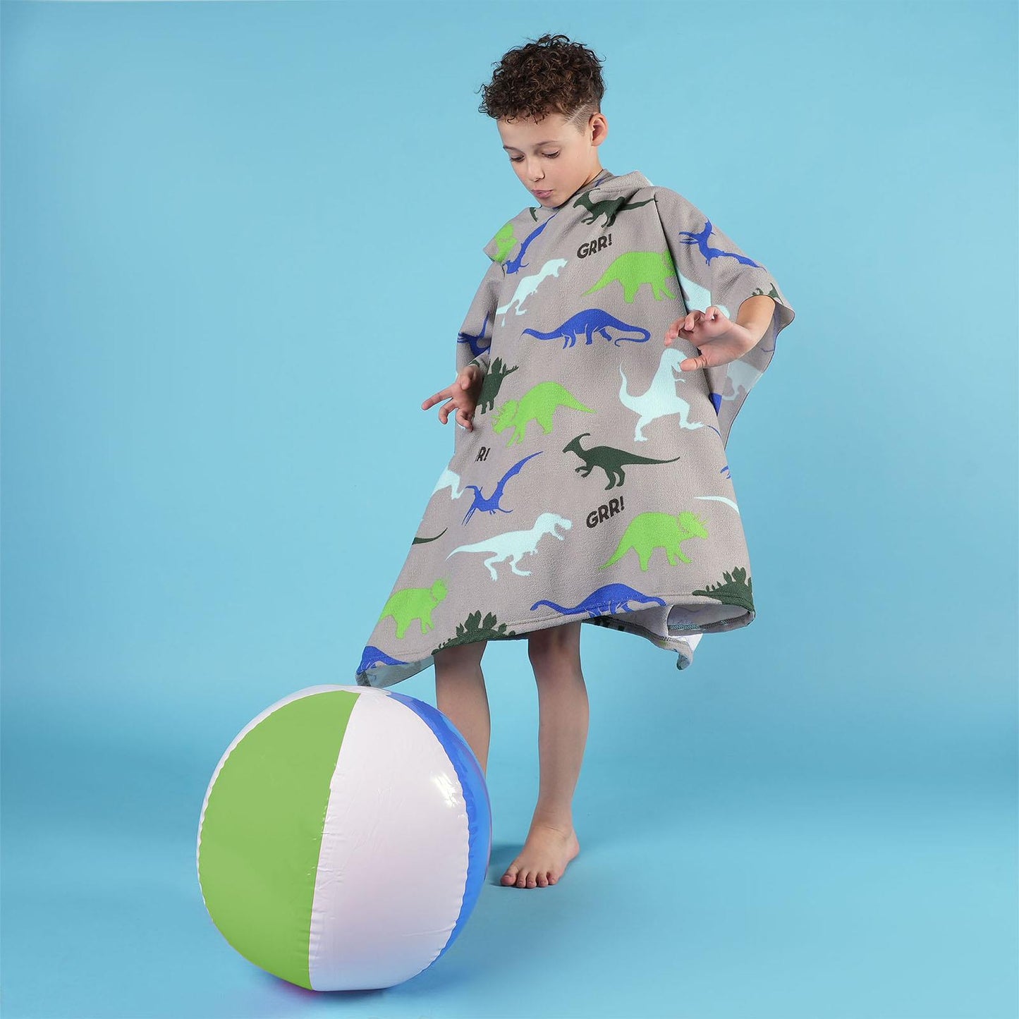 Kids Poncho Beach Towel with Hood, Quick Dry Microfibre - Cruise Accessories