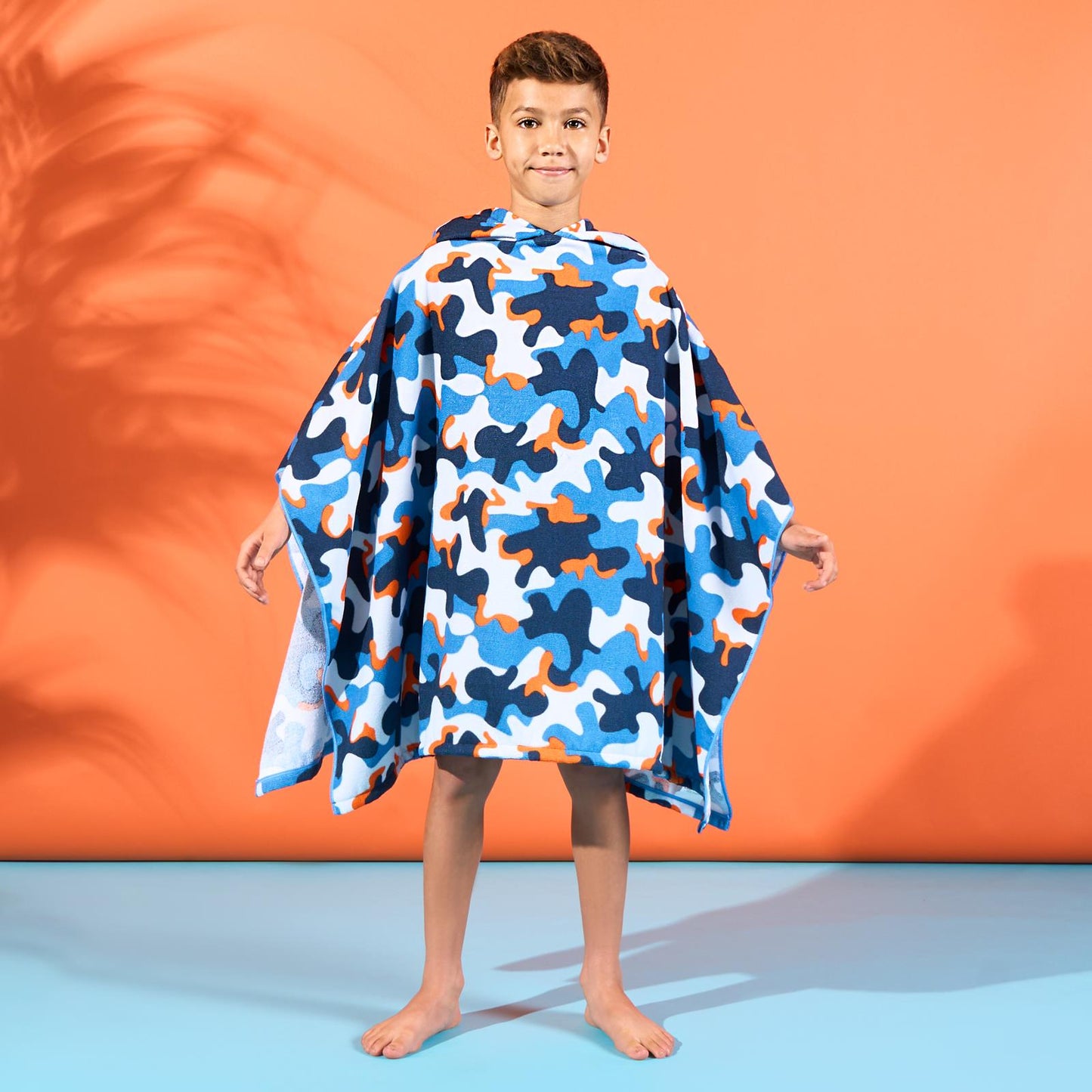 Kids Poncho Beach Towel with Hood, Quick Dry Microfibre - Cruise Accessories