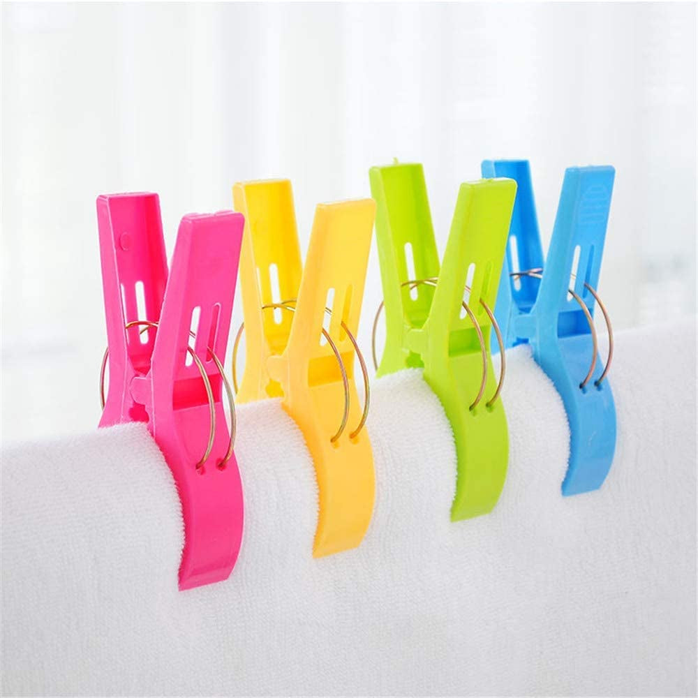 Beach Towel Clips, Beach Clips, Heavy Duty Clothes Pins - 8Pcs Multicolor