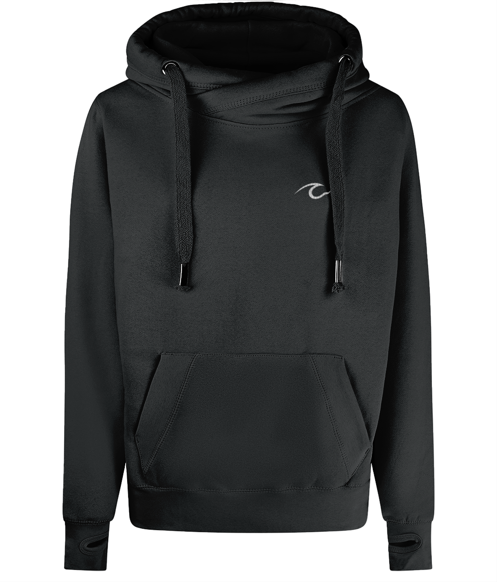 Cruise Wave Embroidered Cross Neck Hoodie – Nautical Pullover for Cruise Lovers - Cruise Accessories