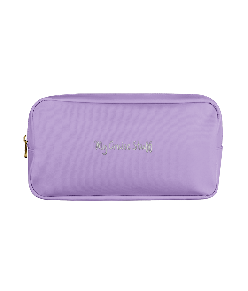 My Cruise Stuff Embroidered Accessory Bag – Travel Pouch for Cruise Essentials & Toiletries - Cruise Accessories