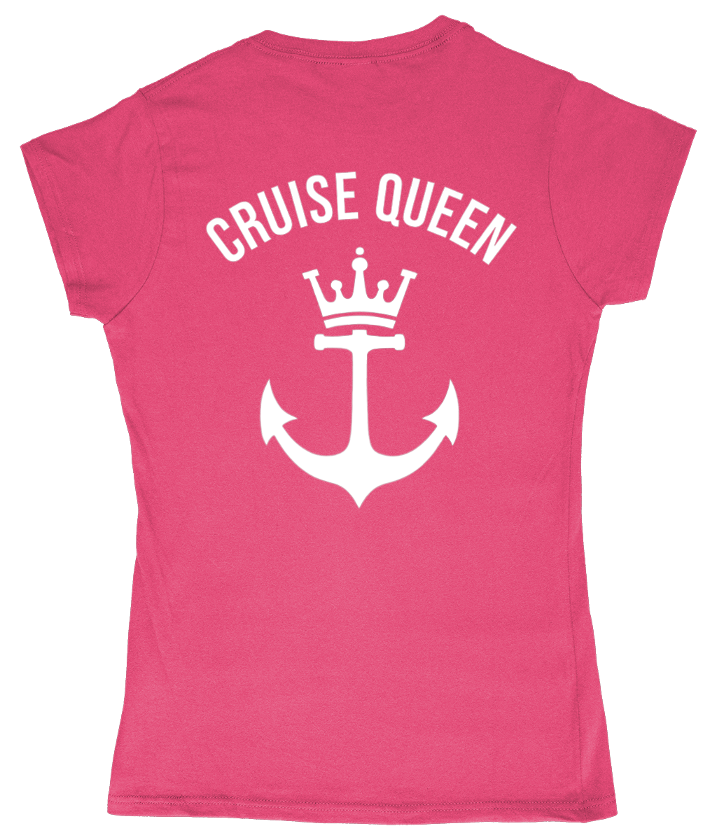 Gildan SoftStyle Ladies Fitted Ringspun T-Shirt CRUISE QUEEN - Cruise Accessories