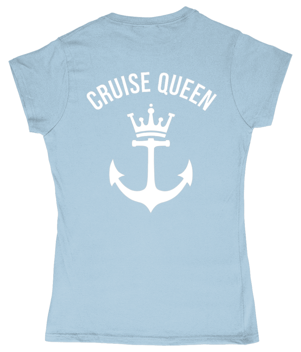 Gildan SoftStyle Ladies Fitted Ringspun T-Shirt CRUISE QUEEN - Cruise Accessories