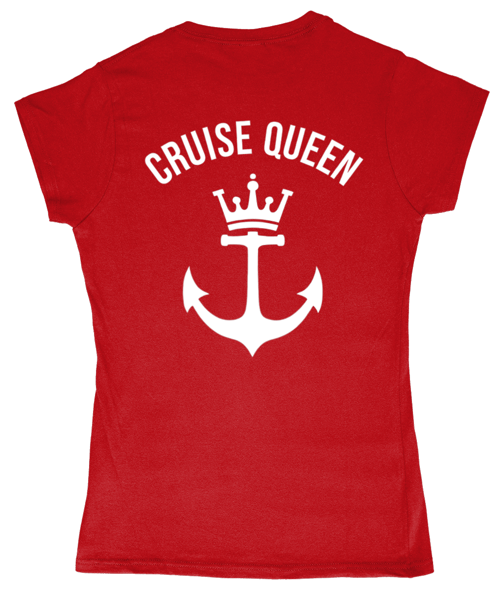 Gildan SoftStyle Ladies Fitted Ringspun T-Shirt CRUISE QUEEN - Cruise Accessories