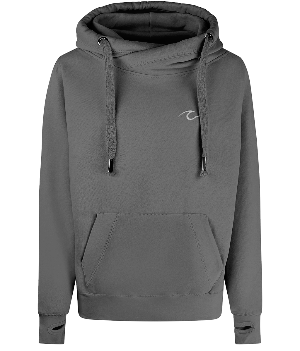 Cruise Wave Embroidered Cross Neck Hoodie – Nautical Pullover for Cruise Lovers - Cruise Accessories