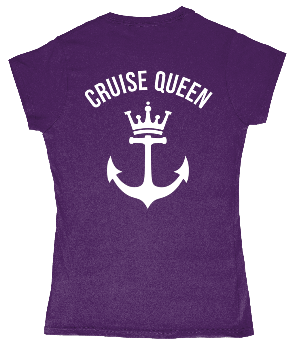 Gildan SoftStyle Ladies Fitted Ringspun T-Shirt CRUISE QUEEN - Cruise Accessories