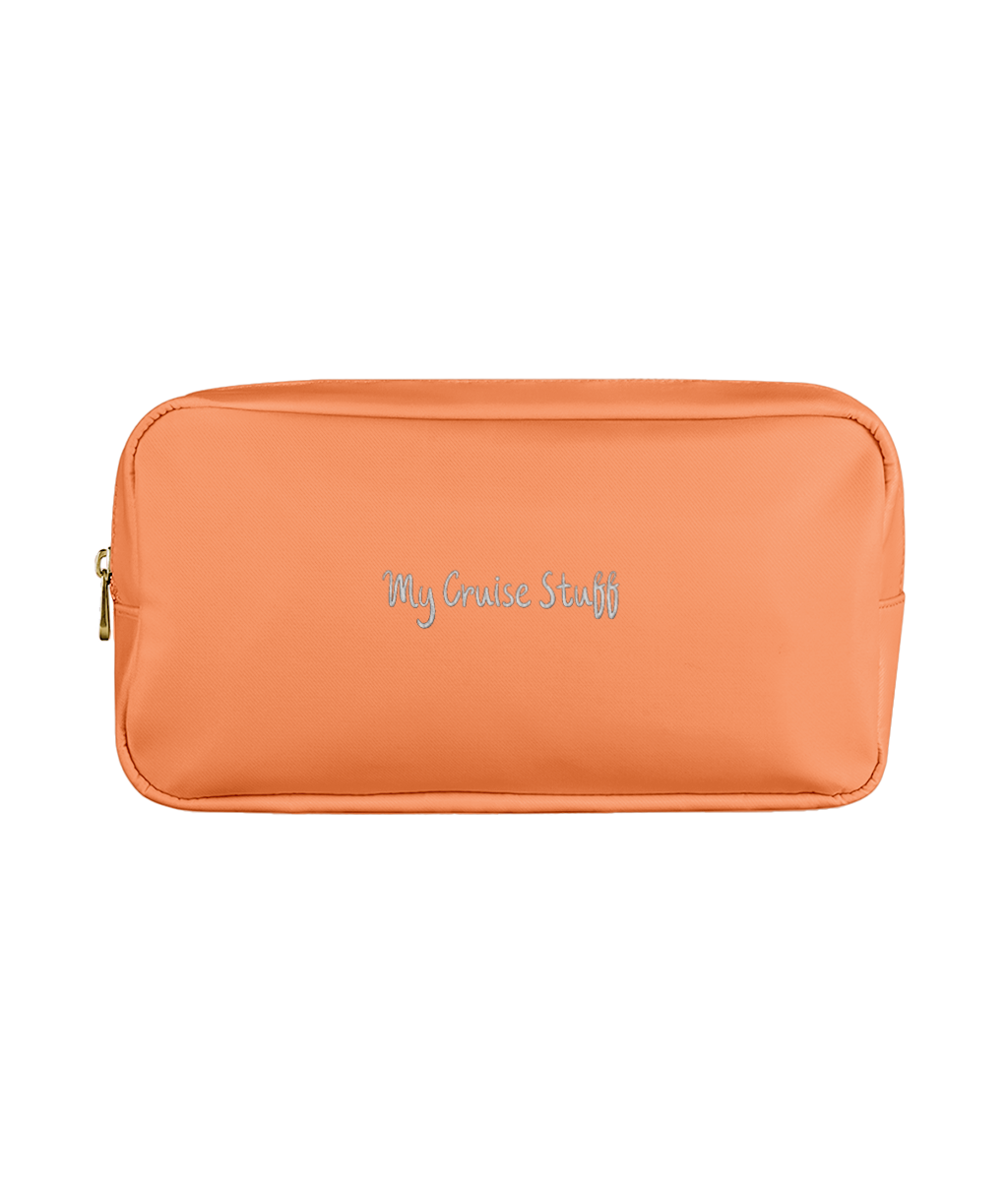 My Cruise Stuff Embroidered Accessory Bag – Travel Pouch for Cruise Essentials & Toiletries - Cruise Accessories