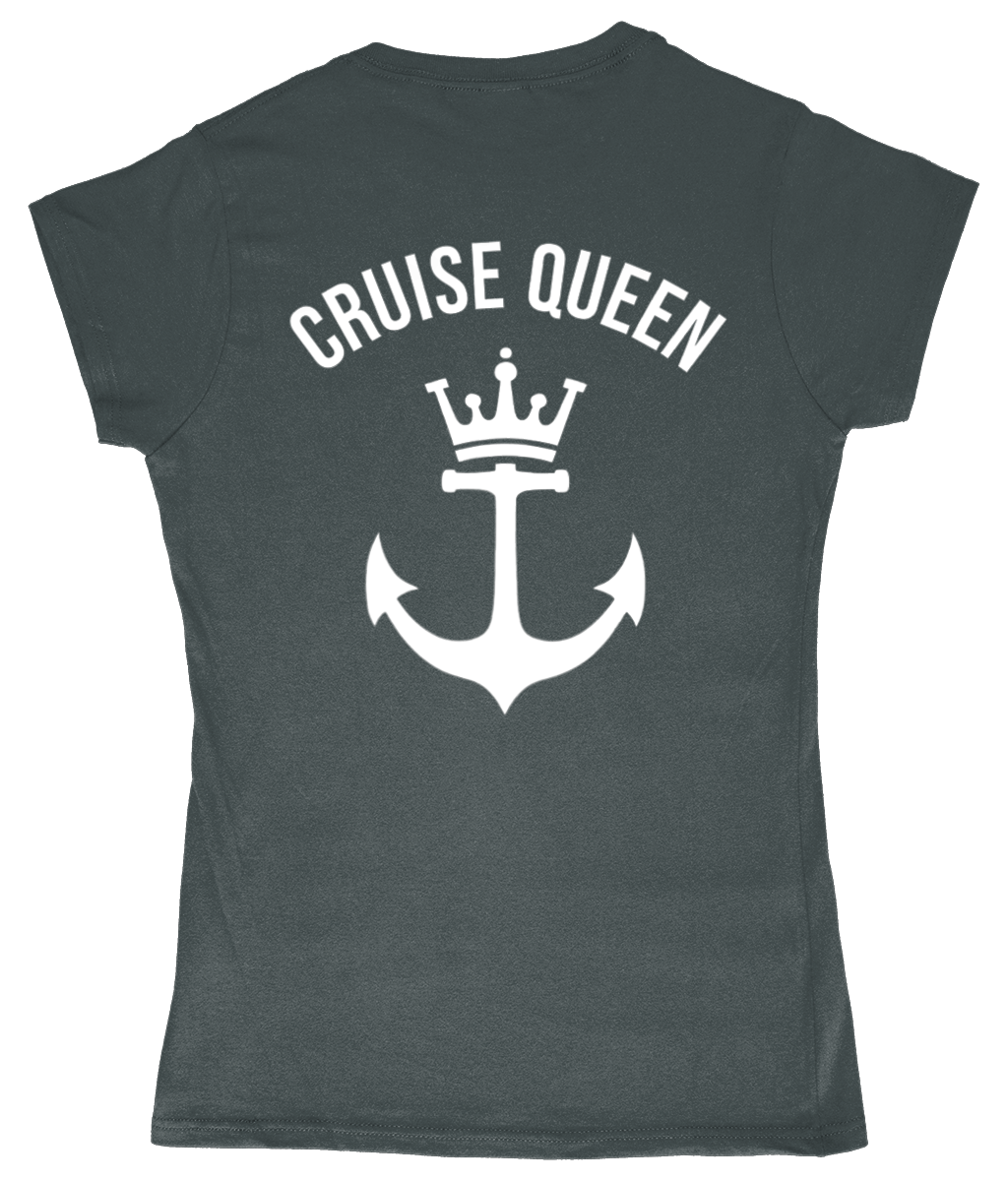 Gildan SoftStyle Ladies Fitted Ringspun T-Shirt CRUISE QUEEN - Cruise Accessories