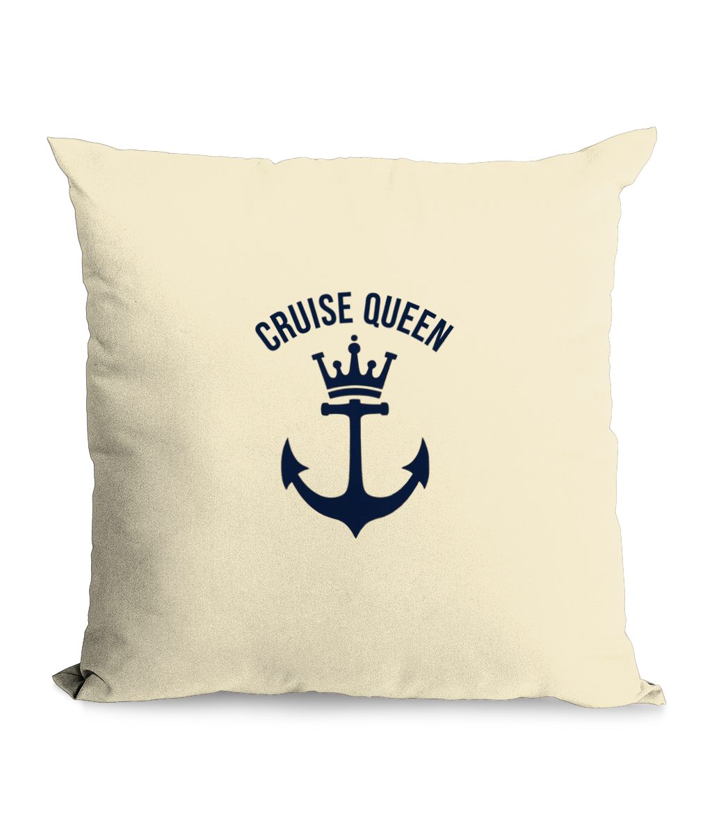 Cruise Queen Throw Cushion – Nautical Travel Gift for Cruise Lovers - Cruise Accessories