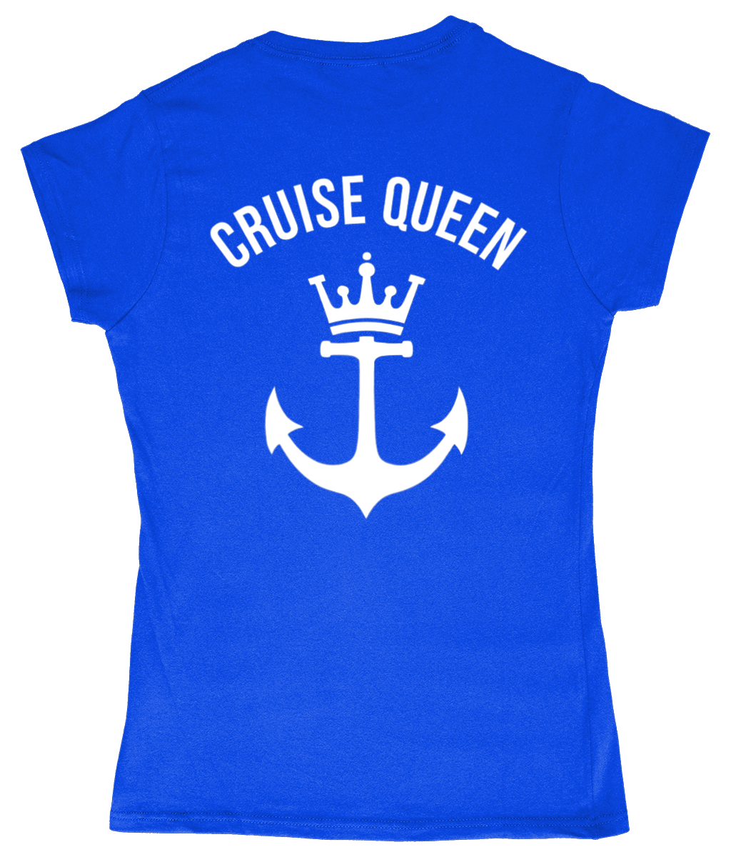 Gildan SoftStyle Ladies Fitted Ringspun T-Shirt CRUISE QUEEN - Cruise Accessories