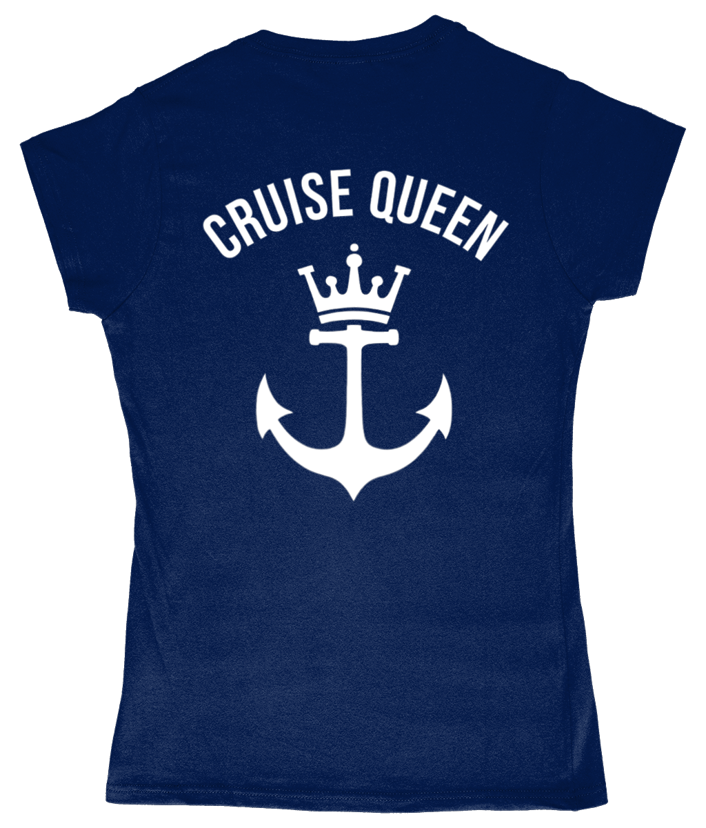 Gildan SoftStyle Ladies Fitted Ringspun T-Shirt CRUISE QUEEN - Cruise Accessories