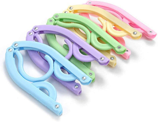 10 Pcs Plastic Travel Hangers - Portable Foldable Clothes Drying Rack for Travel - Cruise Accessories 
