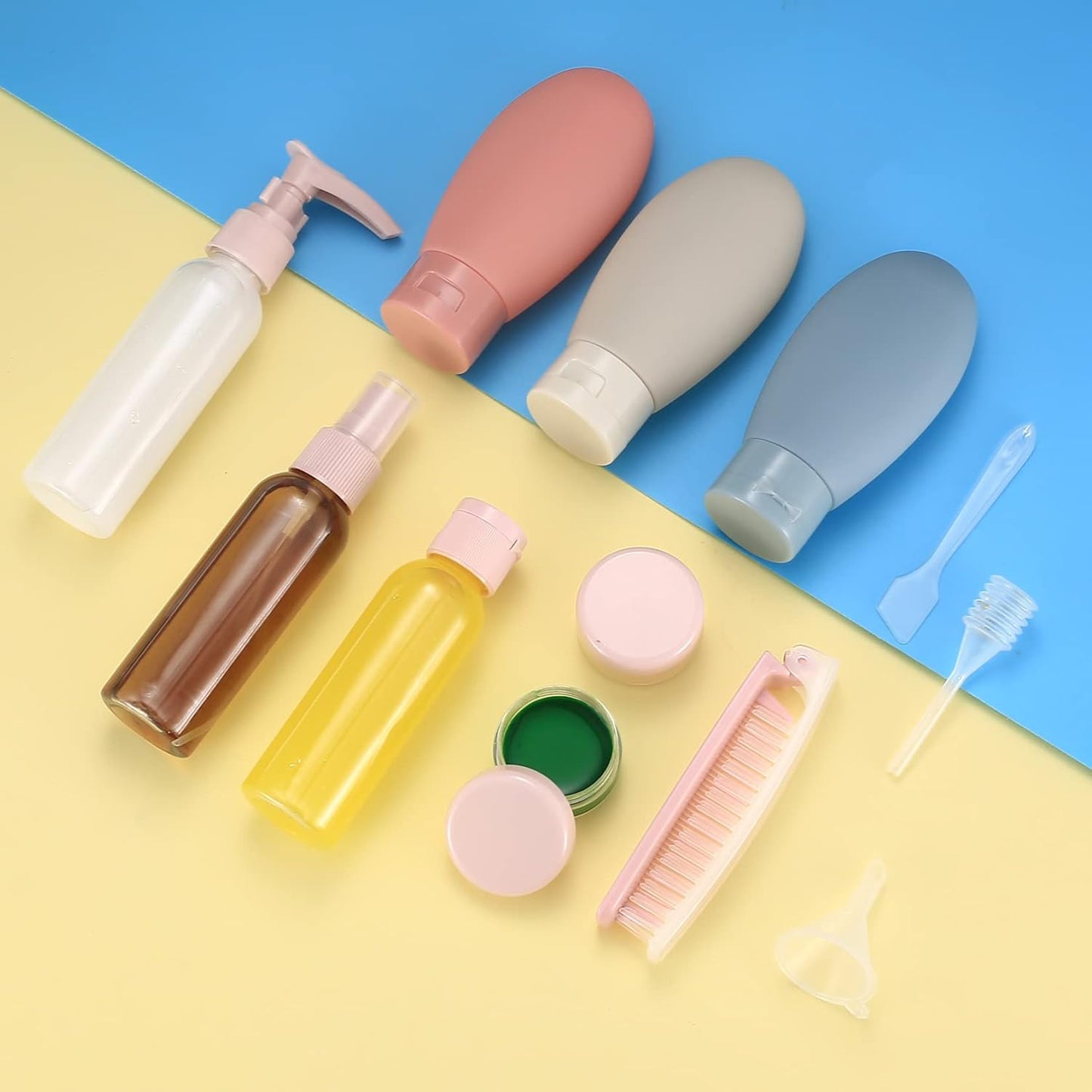 12 Pcs Travel Bottles Set, 60 ML Travel Size  Squeezable Refillable Bottles - Cruise Accessories 