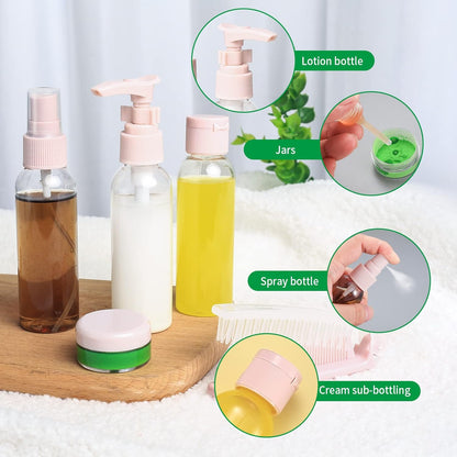 12 Pcs Travel Bottles Set, 60 ML Travel Size  Squeezable Refillable Bottles - Cruise Accessories 