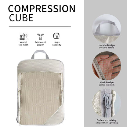6Pcs Compression Packing Cubes Set for Cruise Packing - Cruise Accessories 