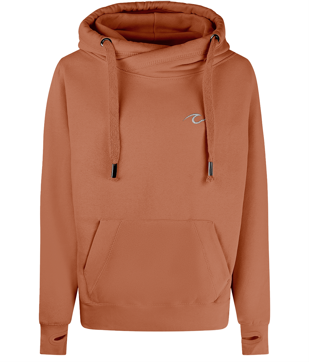 Cruise Wave Embroidered Cross Neck Hoodie – Nautical Pullover for Cruise Lovers - Cruise Accessories 