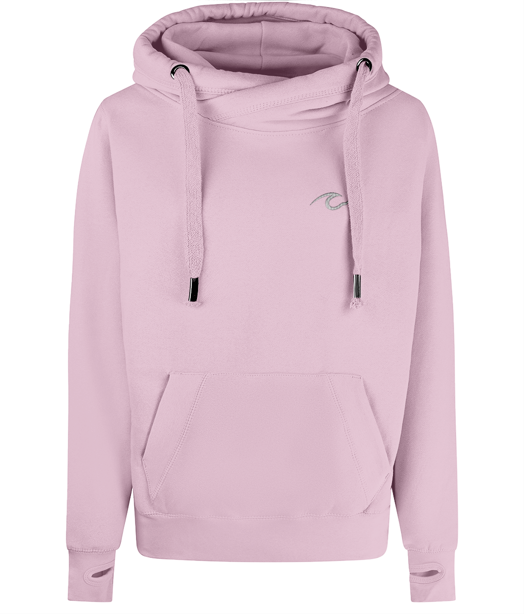 Cruise Wave Embroidered Cross Neck Hoodie – Nautical Pullover for Cruise Lovers - Cruise Accessories 