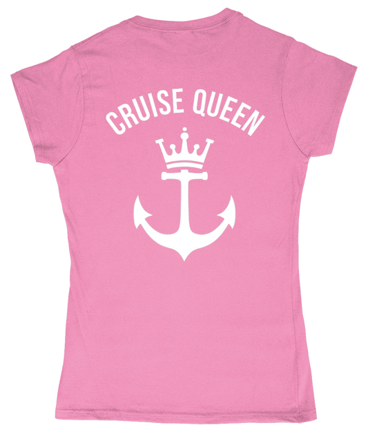 Gildan SoftStyle Ladies Fitted Ringspun T-Shirt CRUISE QUEEN - Cruise Accessories 