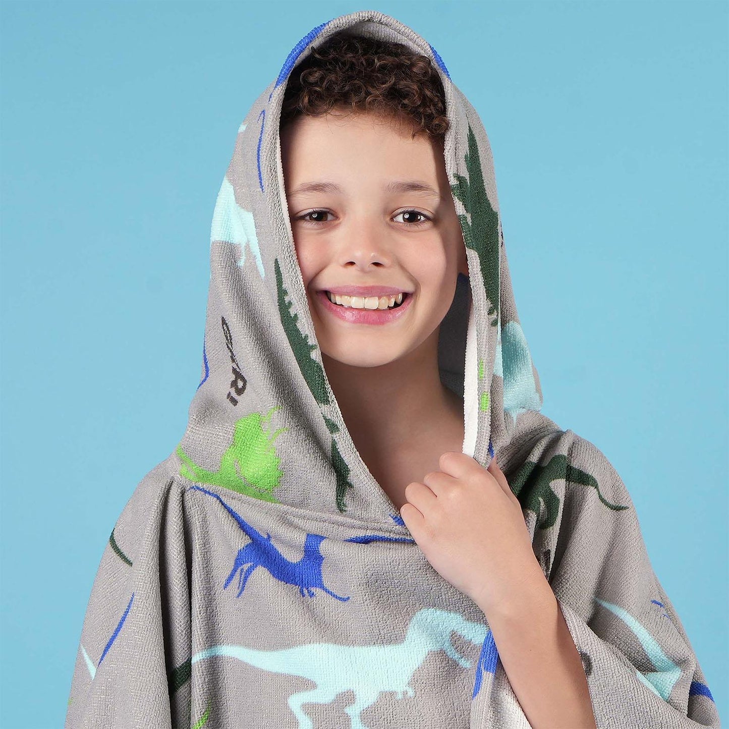 Kids Poncho Beach Towel with Hood, Quick Dry Microfibre - Cruise Accessories 