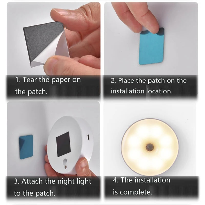 Magnetic base LED Night Light Motion Sensor, USB Rechargeable - Cruise Accessories 