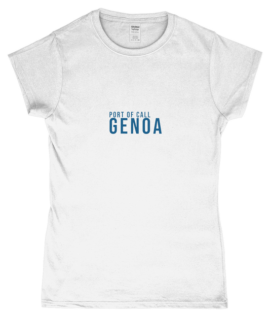 Port of Call Genoa Ladies T-Shirt – Cruise Souvenir Tee - Cruise Accessories 