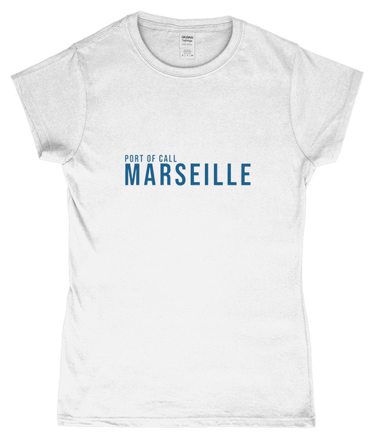 Port of Call Marseille Ladies T-Shirt – Cruise Souvenir Tee - Cruise Accessories 