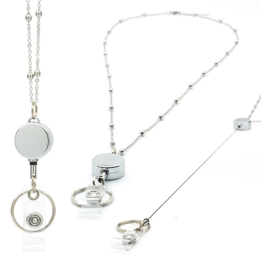 Silver Chain Lanyard Cruise Card Holder Necklace - Cruise Accessories 