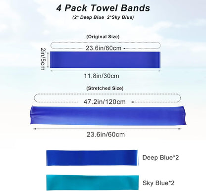 4 Pack Towel Bands cruise essential - Cruise Accessories 