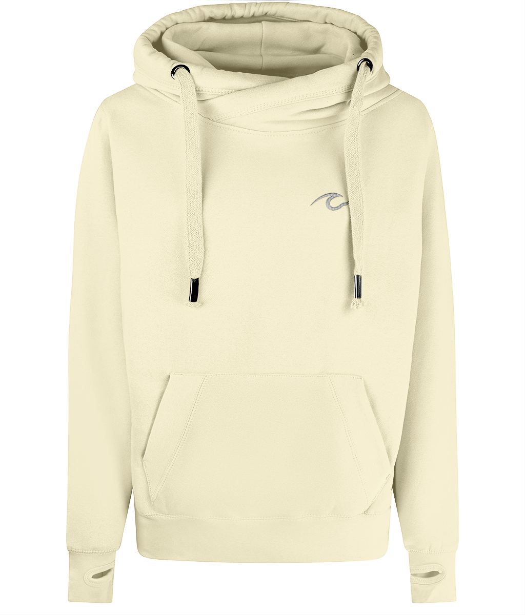 Cruise Wave Embroidered Cross Neck Hoodie – Nautical Pullover for Cruise Lovers - Cruise Accessories 