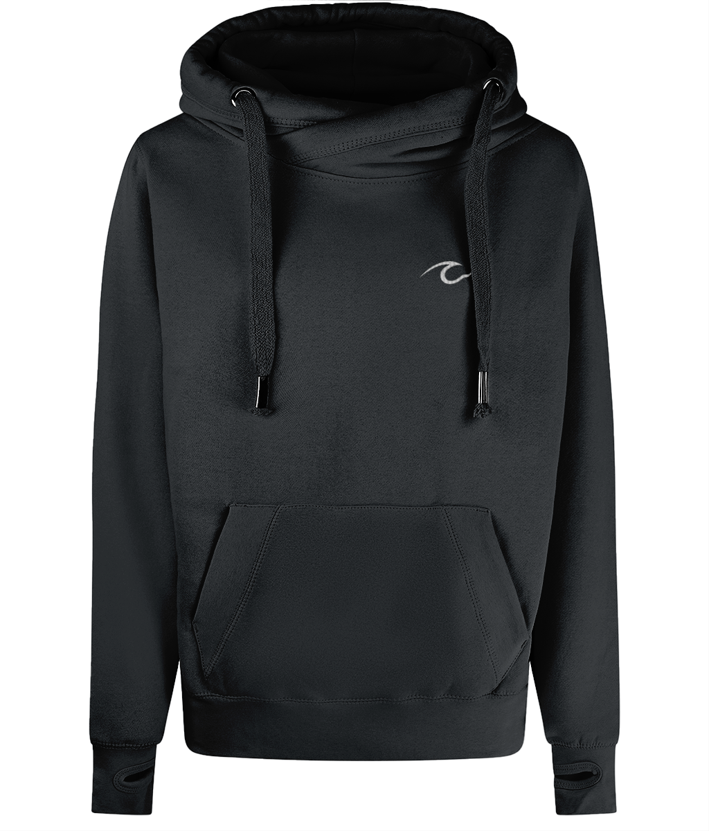 Cruise Wave Embroidered Cross Neck Hoodie – Nautical Pullover for Cruise Lovers - Cruise Accessories 