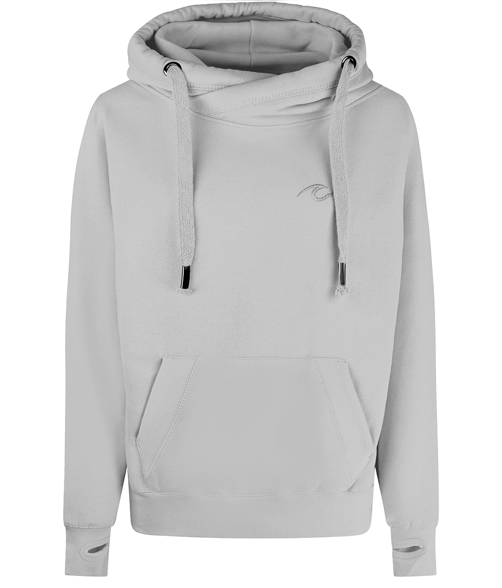 Cruise Wave Embroidered Cross Neck Hoodie – Nautical Pullover for Cruise Lovers - Cruise Accessories 