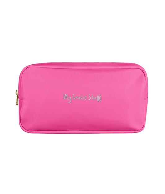 My Cruise Stuff Embroidered Accessory Bag – Travel Pouch for Cruise Essentials & Toiletries - Cruise Accessories 