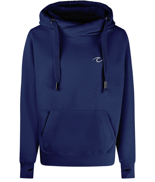 Cruise Wave Embroidered Cross Neck Hoodie – Nautical Pullover for Cruise Lovers - Cruise Accessories 